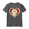 Lhasa Apso Heart Cute Puppy Dog Lovers Shelter Rescue Maglietta - Ideale per Amanti dei Cuccioli Lhasa Apso