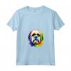 Lhasa Apso Pop Art I Dog Lover I Splash Art Lhasa Apso Maglietta con Collo a V - Ideale per Proprietari di Cani Lhasa Apso e Amanti di Lhasa Apso