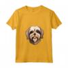 Carino Lhasa Apso faccia Cartoon Puppy Dog Lover Maglietta con Collo a V - Regalo per Amanti dei Cuccioli e Addestratori di Cani
