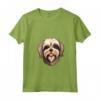 Carino Lhasa Apso faccia Cartoon Puppy Dog Lover Maglietta con Collo a V - Regalo per Amanti dei Cuccioli e Addestratori di Cani