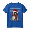 Ugly Christmas Lhasa Apso Natale Maglietta - Regalo Divertente per Amanti dei Cani - Xmas Lhasa Apsos Dog Santa Hat