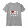 Donna I Love My Lhasa Apso - Maglietta Vintage con Collo a V - Ideale per Amanti dei Cani