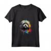 Donna Cane Lhasa Apso Colorato Maglietta con Collo a V - Lhasa Apso Love Artistico e Vibrante - Ideale per Amanti dei Cani