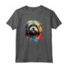 Cane Lhasa Apso Colorato - Maglietta Artistica Love per Amanti dei Cani Lhasa Apso