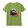 Cane Lhasa Apso Colorato - Maglietta Artistica Love per Amanti dei Cani Lhasa Apso