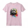 Cane Lhasa Apso Colorato - Maglietta Artistica Love per Amanti dei Cani Lhasa Apso