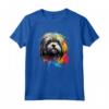 Cane Lhasa Apso Colorato - Maglietta Artistica Love per Amanti dei Cani Lhasa Apso