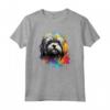 Cane Lhasa Apso Colorato - Maglietta Artistica Love per Amanti dei Cani Lhasa Apso