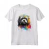 Cane Lhasa Apso Colorato - Maglietta Artistica Love per Amanti dei Cani Lhasa Apso