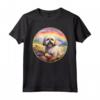 Lhasa Apso Rainbow Bridge - Carino Memorial Puppy Dog Art Maglietta - Ideale per Amanti dei Cani