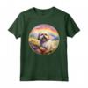 Lhasa Apso Rainbow Bridge - Carino Memorial Puppy Dog Art Maglietta - Ideale per Amanti dei Cani