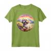 Lhasa Apso Rainbow Bridge - Carino Memorial Puppy Dog Art Maglietta - Ideale per Amanti dei Cani