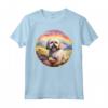 Lhasa Apso Rainbow Bridge - Carino Memorial Puppy Dog Art Maglietta - Ideale per Amanti dei Cani