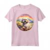 Lhasa Apso Rainbow Bridge - Carino Memorial Puppy Dog Art Maglietta - Ideale per Amanti dei Cani