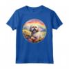 Lhasa Apso Rainbow Bridge - Carino Memorial Puppy Dog Art Maglietta - Ideale per Amanti dei Cani