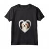 Donna Lhasa Apso Dog - Amante del Cuore del Cane - Maglietta Collo a V - Ideale per Regalo Lhasa Apso o Natale