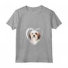 Donna Lhasa Apso Dog - Amante del Cuore del Cane - Maglietta Collo a V - Ideale per Regalo Lhasa Apso o Natale