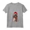 Natale Ugly Christmas Lhasa Apso Maglietta con Collo a V - Regalo divertente per amanti dei cani durante le festività natalizie