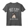 Solo Un Ragazzo Che Ama Cani Lhasa Apso - Maglietta Divertente per Amanti dei Cani - Regalo per il Cane