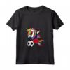 Donna Dabbing Unicorn Liechtenstein Calcio Bandiera Liechtenstein Maglietta con Collo a V - Ideale per Regalo ai Tifosi del Calcio del Liechtenstein