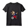 Donna Dabbing Dog Calcio Liechtenstein Bandiera - Maglietta con Collo a V per Tifosi di Calcio - Regalo Compleanno o Natale