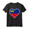 Liechtenstein Bandiera Cuore Love - Maglietta del Principato di Liechtenstein per Mostrare il Tuo Sostegno e Amore - Ideale per Viaggi e Regali