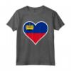 Liechtenstein Bandiera Cuore Love - Maglietta del Principato di Liechtenstein per Mostrare il Tuo Sostegno e Amore - Ideale per Viaggi e Regali