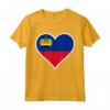 Liechtenstein Bandiera Cuore Love - Maglietta del Principato di Liechtenstein per Mostrare il Tuo Sostegno e Amore - Ideale per Viaggi e Regali