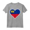 Liechtenstein Bandiera Cuore Love - Maglietta del Principato di Liechtenstein per Mostrare il Tuo Sostegno e Amore - Ideale per Viaggi e Regali