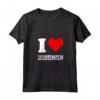 Cuore Rosso Amo il Liechtenstein - Maglietta con Collo a V - Ideale per Patrioti e Turisti del Liechtenstein
