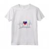 Donna Liechtenstein Heartbeat - Maglietta Bandiera del Liechtenstein con Collo a V - Souvenir per Radici Liechtensteiner