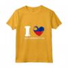 Donna I Love Liechtenstein - Cuore Bandiera Liechtenstein Maglietta con Collo a V - Ideale per gli Amanti del Liechtenstein