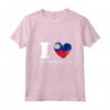 Donna I Love Liechtenstein - Cuore Bandiera Liechtenstein Maglietta con Collo a V - Ideale per gli Amanti del Liechtenstein