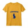 Donna Isolato Blu Silhouette di Un Mappa di Liechtenstein Maglietta con Collo a V - Ideale per Chi Ama il Liechtenstein e le sue Attrazioni Turistiche