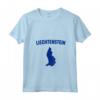 Donna Isolato Blu Silhouette di Un Mappa di Liechtenstein Maglietta con Collo a V - Ideale per Chi Ama il Liechtenstein e le sue Attrazioni Turistiche