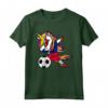 Dabbing Unicorn Liechtenstein Calcio Bandiera - Maglietta Tifoso Squadra di Calcio del Liechtenstein - Regalo Compleanno o Natale