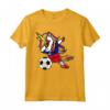 Dabbing Unicorn Liechtenstein Calcio Bandiera - Maglietta Tifoso Squadra di Calcio del Liechtenstein - Regalo Compleanno o Natale