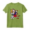Dabbing Unicorn Liechtenstein Calcio Bandiera - Maglietta Tifoso Squadra di Calcio del Liechtenstein - Regalo Compleanno o Natale