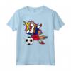Dabbing Unicorn Liechtenstein Calcio Bandiera - Maglietta Tifoso Squadra di Calcio del Liechtenstein - Regalo Compleanno o Natale