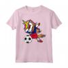 Dabbing Unicorn Liechtenstein Calcio Bandiera - Maglietta Tifoso Squadra di Calcio del Liechtenstein - Regalo Compleanno o Natale