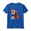 Dabbing Unicorn Liechtenstein Calcio Bandiera - Maglietta Tifoso Squadra di Calcio del Liechtenstein - Regalo Compleanno o Natale