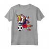 Dabbing Unicorn Liechtenstein Calcio Bandiera - Maglietta Tifoso Squadra di Calcio del Liechtenstein - Regalo Compleanno o Natale