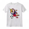 Dabbing Unicorn Liechtenstein Calcio Bandiera - Maglietta Tifoso Squadra di Calcio del Liechtenstein - Regalo Compleanno o Natale
