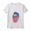 Donna Impronte digitali bandiera del HapTiger Maglietta con Collo a V - Collezione Unica di T-shirt Fashion per Donne