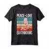 Pace Amore Lombrichi Retro Verme Maglietta - Regalo Divertente per Amanti della Natura - Earthworm Accessori inclusi