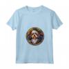 Lowchen - Maglietta in Vetro Colorato con Collo a V - Design Artistico per Amanti dei Cani - Acquista Online