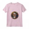 Lowchen - Maglietta in Vetro Colorato con Collo a V - Design Artistico per Amanti dei Cani - Acquista Online