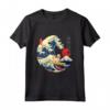 Lowchen Giapponese Kanagawa Wave Surf Cane leale Maglietta - Regalo per Proprietari di Cani - Arte Giapponese