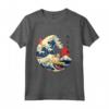 Lowchen Giapponese Kanagawa Wave Surf Cane leale Maglietta - Regalo per Proprietari di Cani - Arte Giapponese