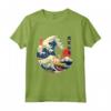 Lowchen Giapponese Kanagawa Wave Surf Cane leale Maglietta - Regalo per Proprietari di Cani - Arte Giapponese